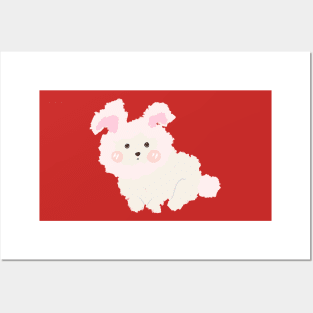 Bunny Puppy Posters and Art